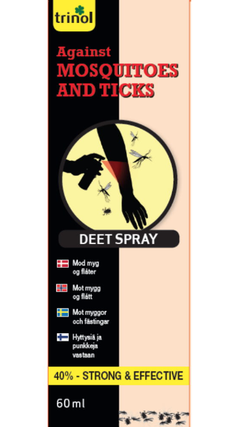 DEET SPRAY 40% MYGG OG FLÅTT